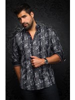 AU NOIR Chemise en tricot extensible Rubio Noir-Homme