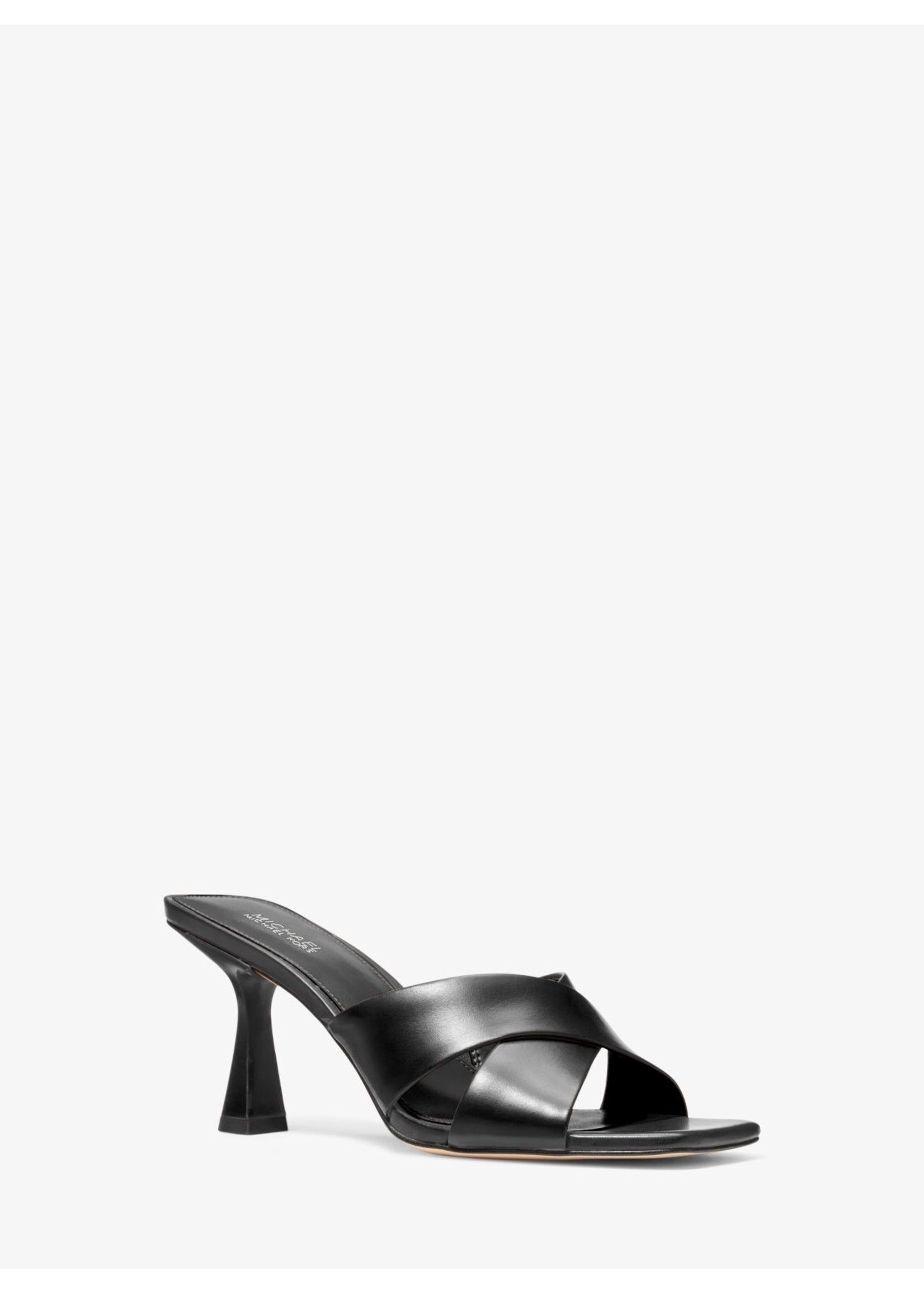 MICHAEL MICHAEL KORS Sandale en cuir verni Clara Mule-Noir