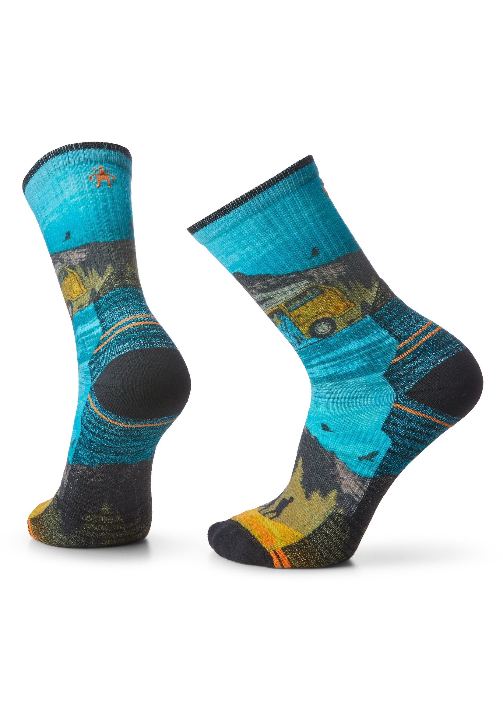 SMARTWOOL Hike Light Cushion Great Excursion Print Crew Socks