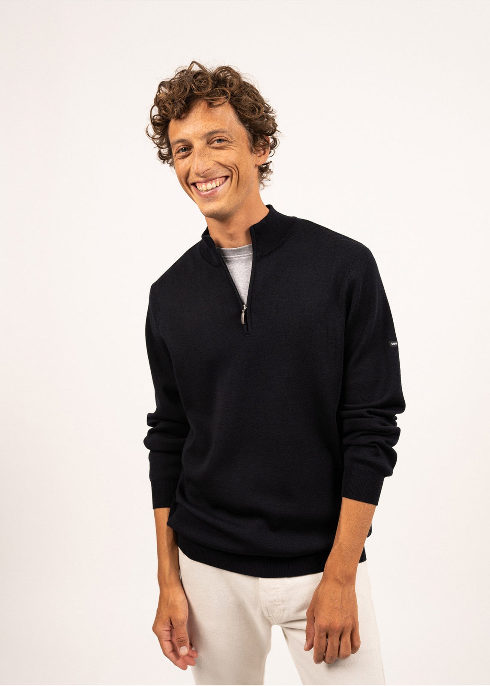 SAINT-JAMES Pull avec fermeture éclair 1/4 Crossley-Homme