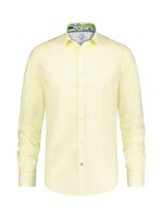 A FISH NAMED FRED Chemise manches longues allure lin jaune-Homme