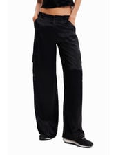 Wide-leg satin cargo trousers - Lacroix espace boutique inc.