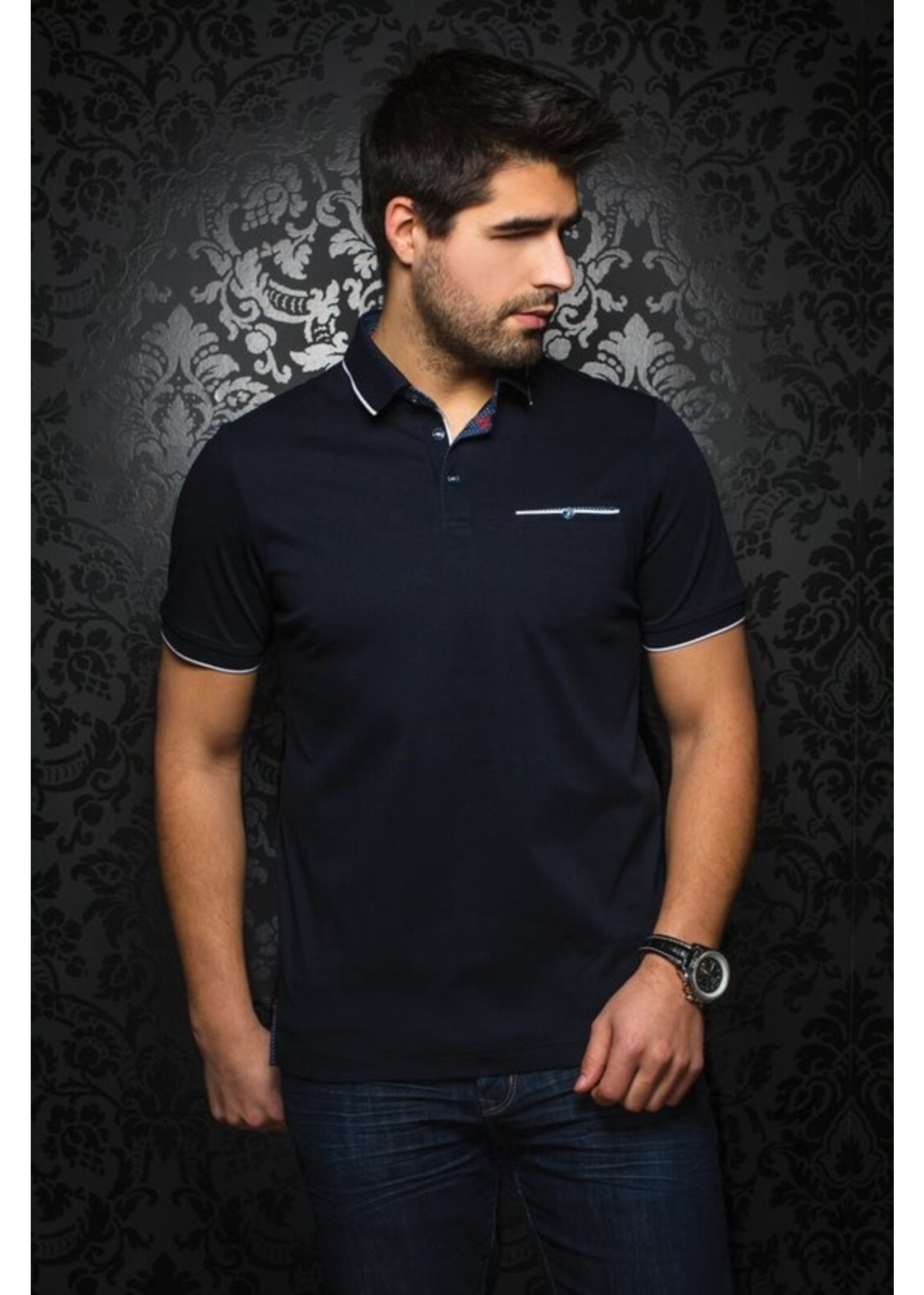 AU NOIR Chandail polo avec poche Mercury - 4 couleurs disponibles