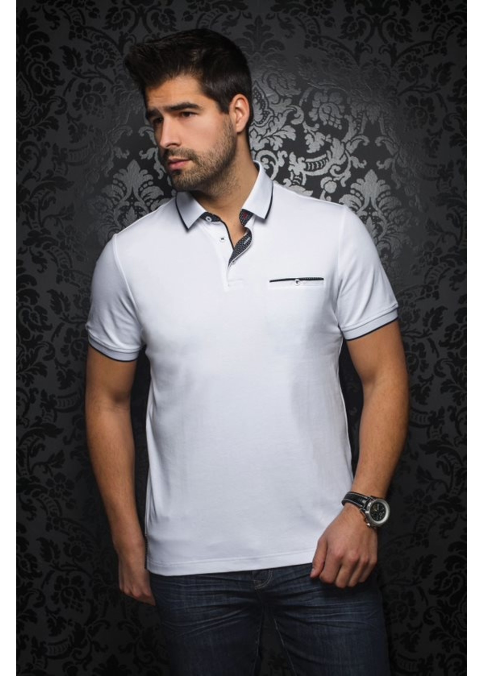 AU NOIR Chandail polo avec poche Mercury - 4 couleurs disponibles