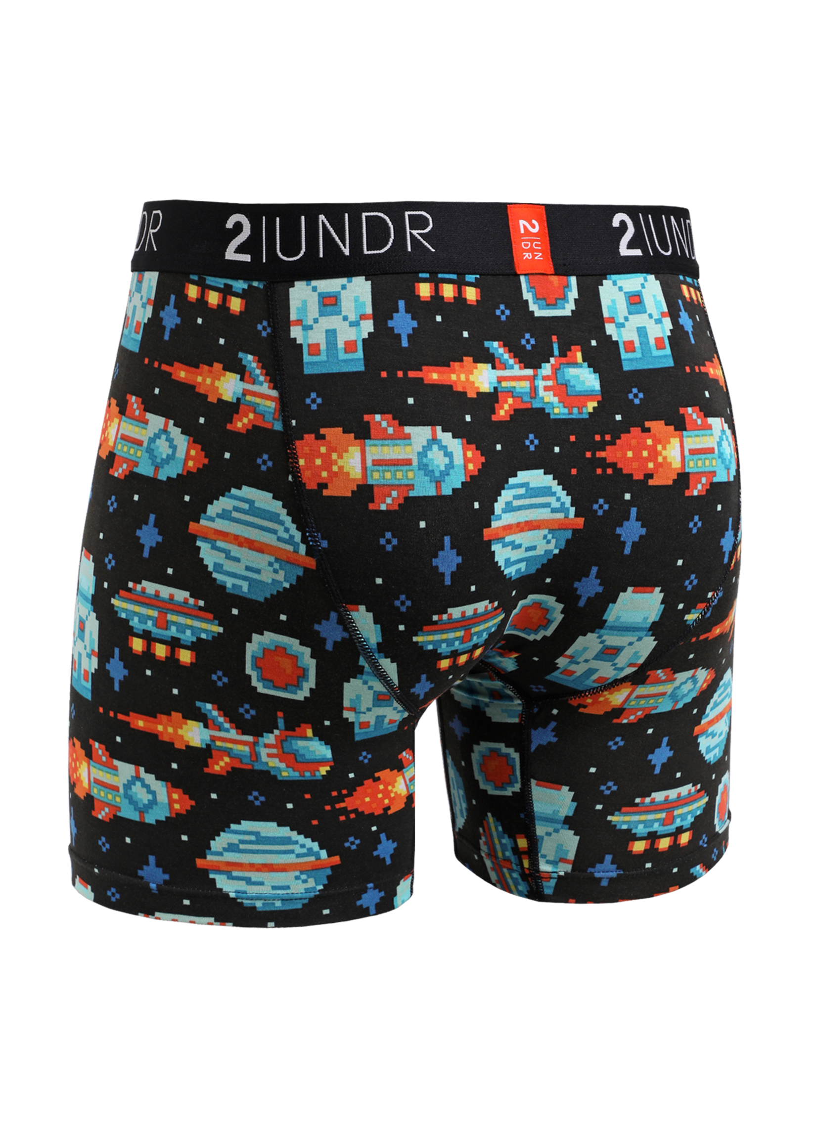 2|UNDR Boxer 6'' Swing Shift en mélange de modal avec motif jeux vidéo rétro-Homme