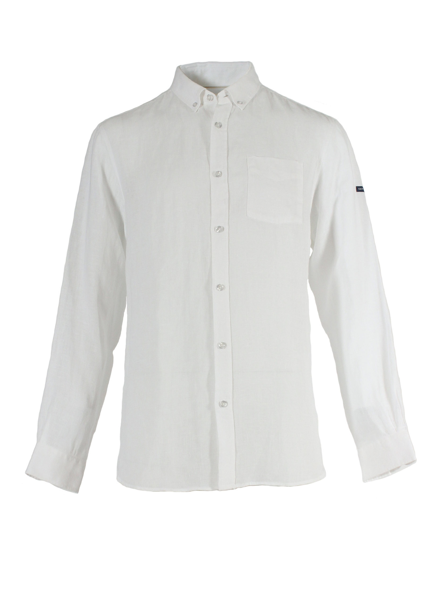 SAINT-JAMES Chemise en pur lin Laslo ML-Blanc