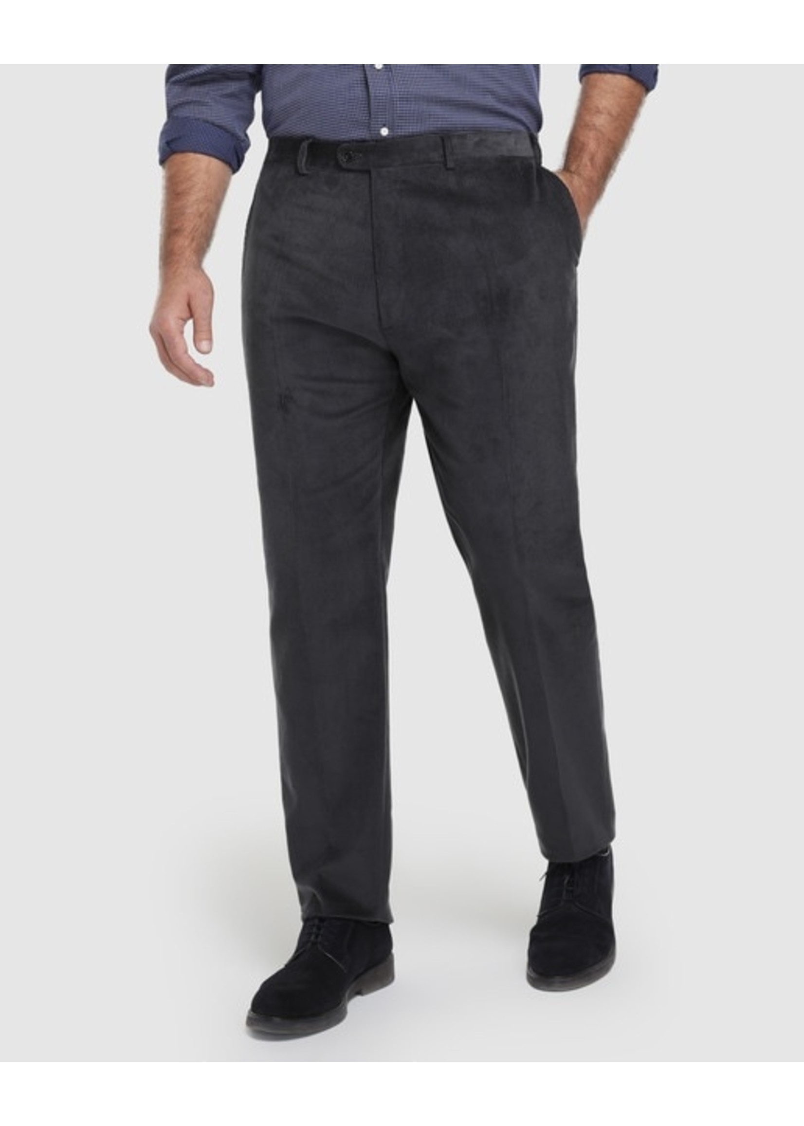 CITADIN Pantalon en velours côtelé en coton extensible-Homme