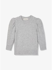 Knit Puff Sleeve Cropped Sweater - Lacroix espace boutique inc.