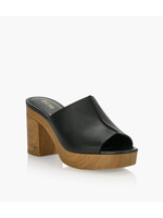 MICHAEL MICHAEL KORS Sandale plateforme en cuir Aldrich Mule-Noir