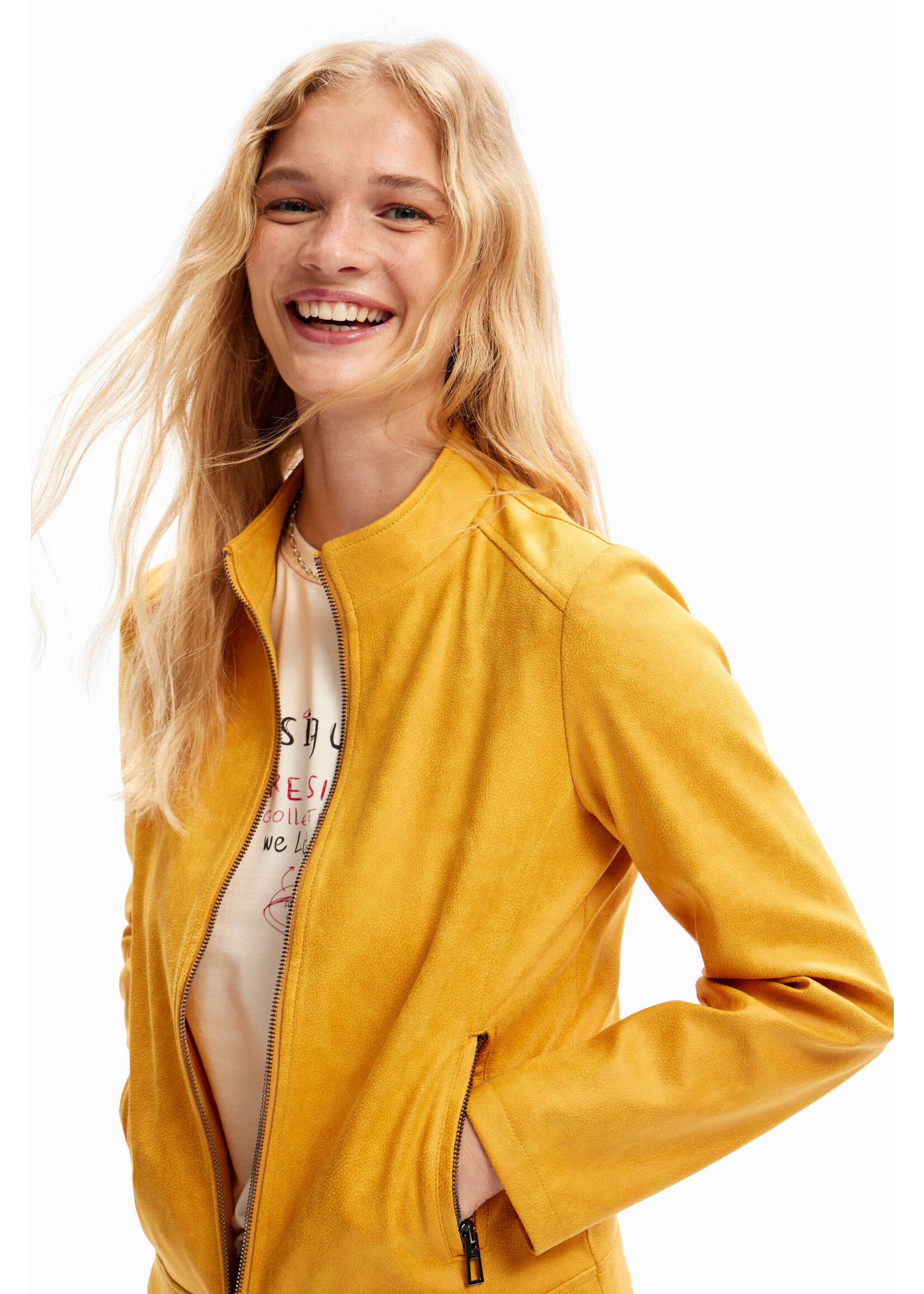 DESIGUAL Blouson biker ajusté - Rouge