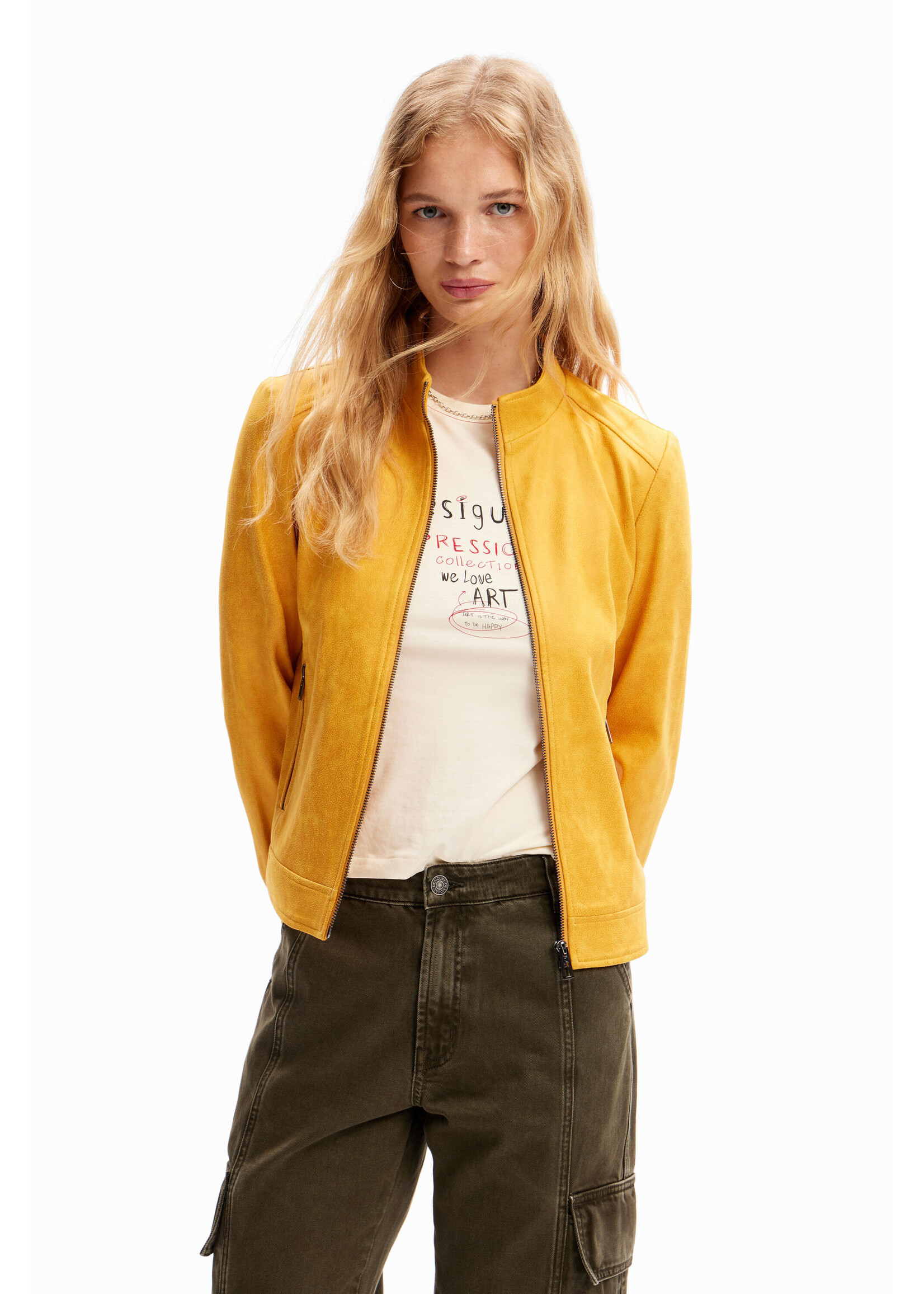 DESIGUAL Blouson biker ajusté - Rouge