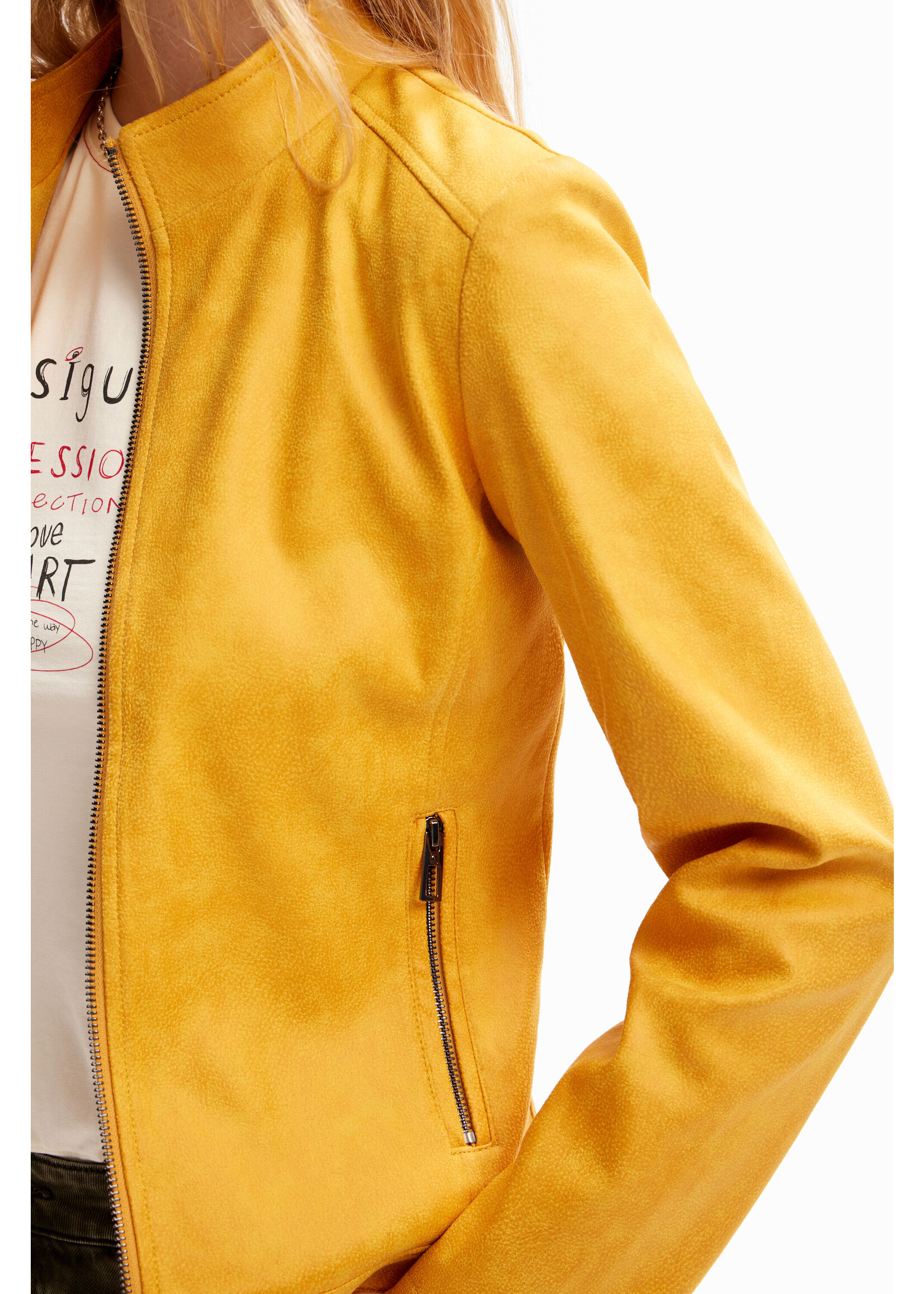 DESIGUAL Blouson biker ajusté - Rouge