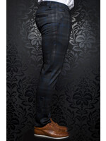 AU NOIR Men's stretch dress pants-Beretta-Leonardo Black-Indigo