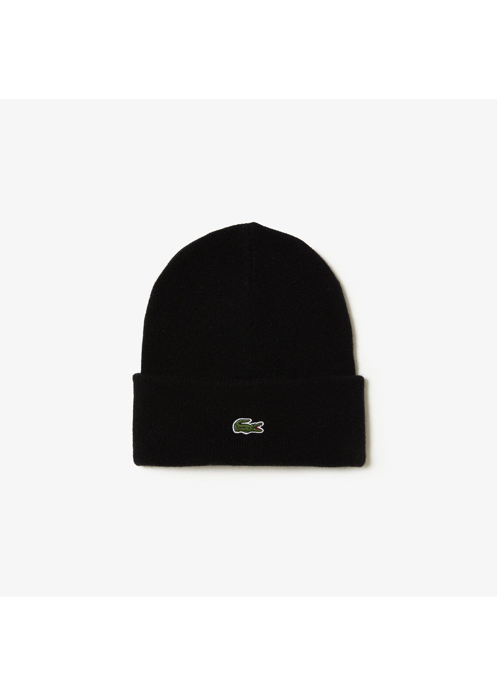 LACOSTE Unisex Wool Beanie-BLACK