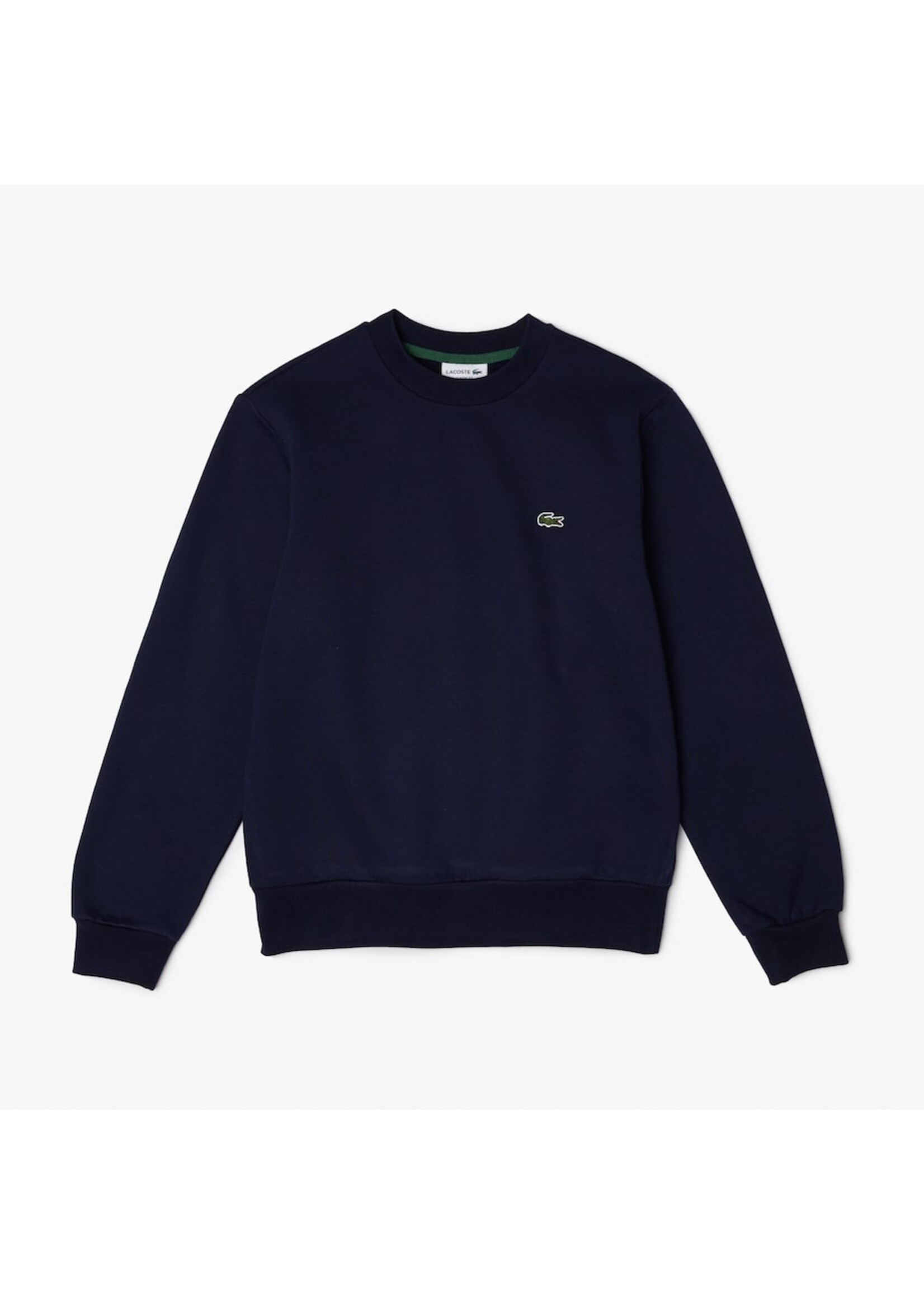 LACOSTE Sweatshirt en molleton gratté de coton biologique pour homme - Marine