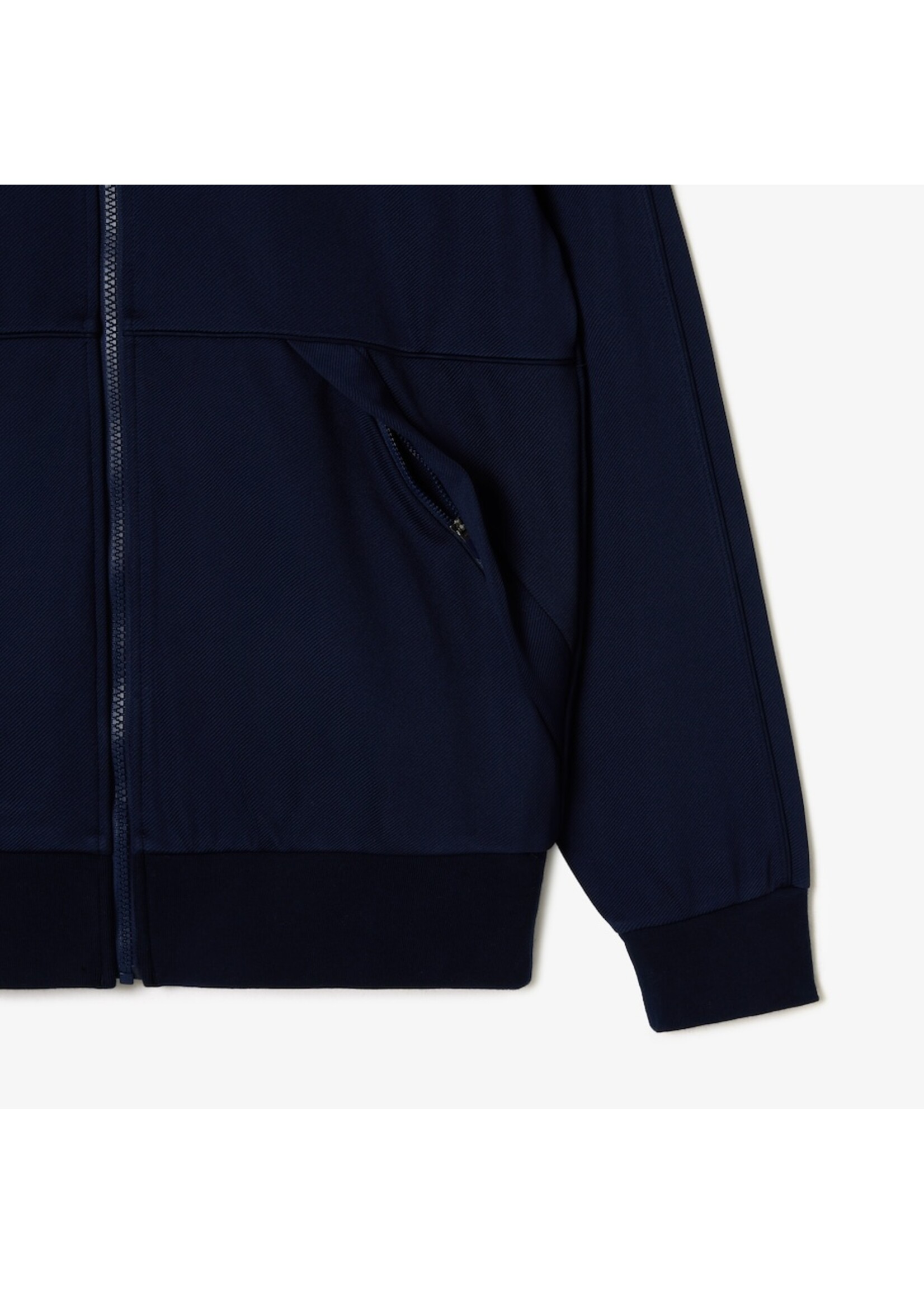 LACOSTE Sweatshirt zippé Tennis en fibres recyclées Bleu Marine-Hommes