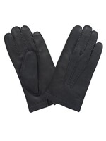 GLOVE STORY Gants en cuir de chevreuil doublés 100% cachemire Noir-Homme