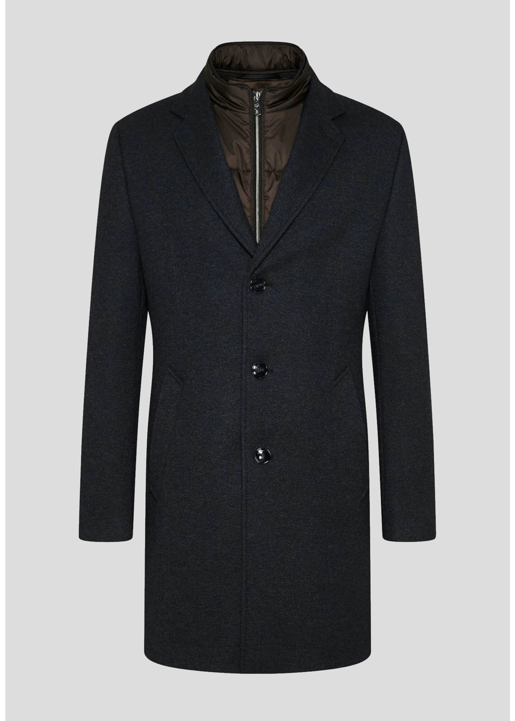 BUGATTI Men's modern wool trench coat