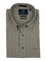 VIYELLA Viyella Taupe Made in Canada Button-Down Collar Sport Shirt