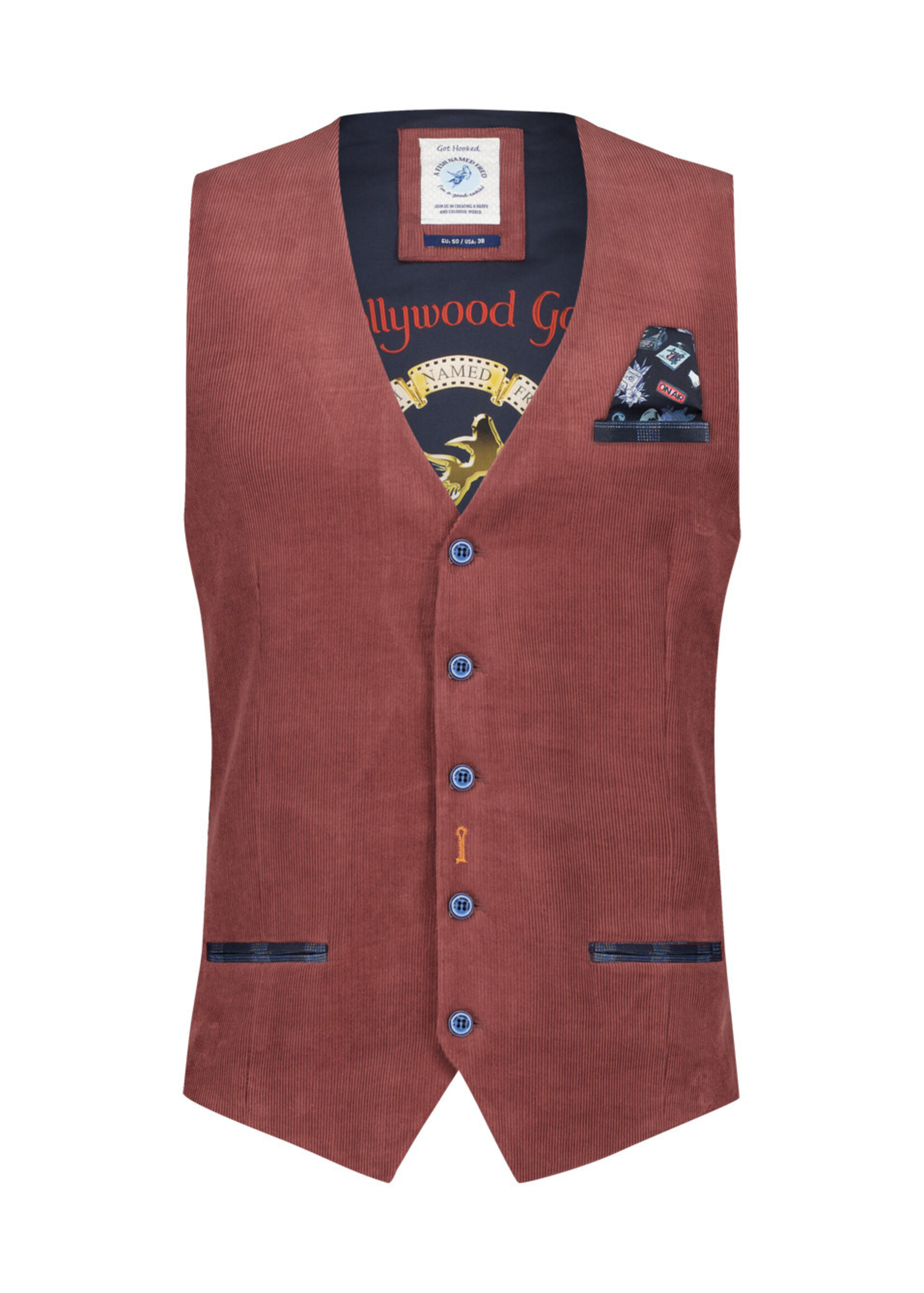 A FISH NAMED FRED Veste d'habit avec doublure Hollywood Rouge Chili-Homme
