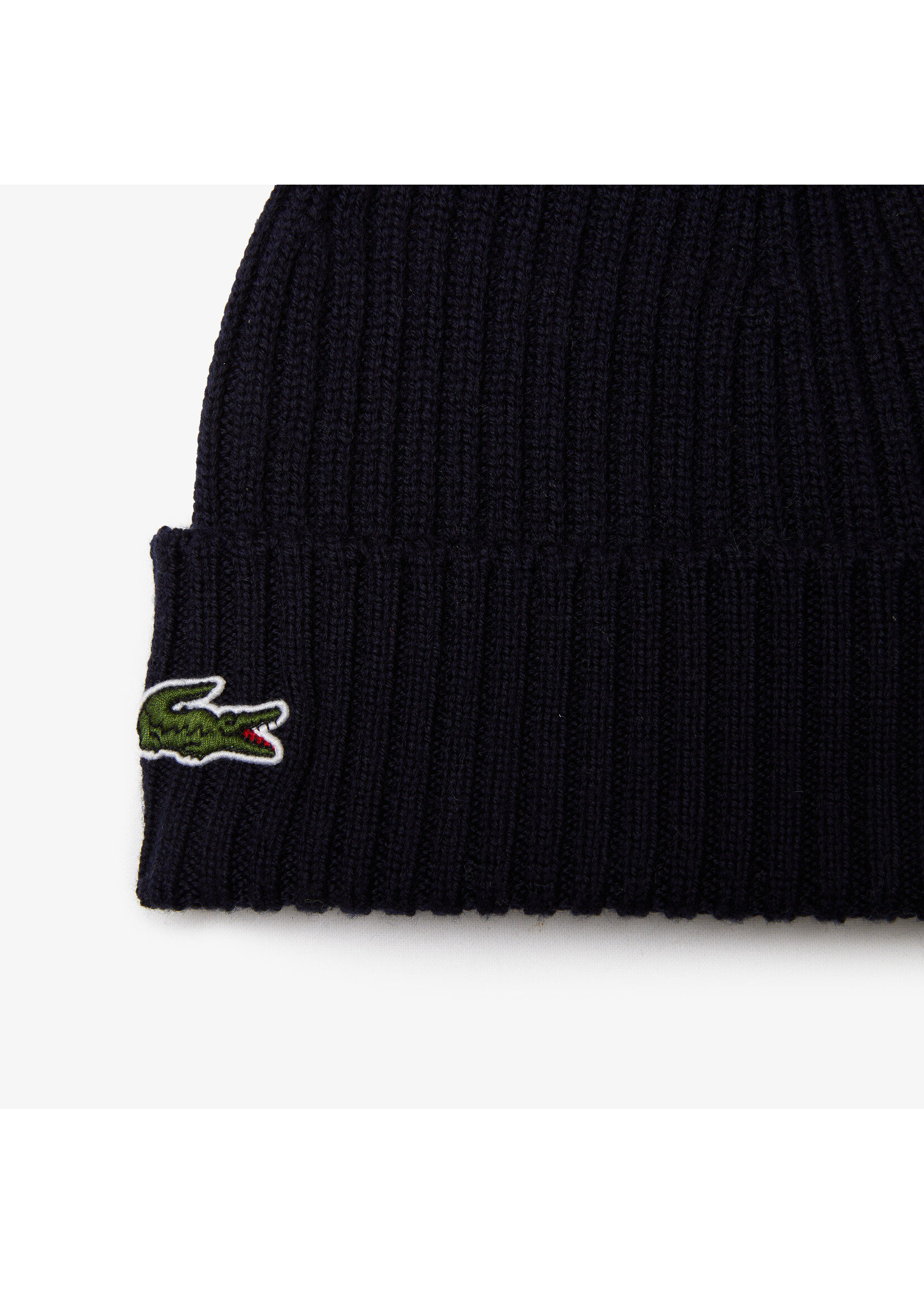 LACOSTE Bonnet en laine douce côtelée unisexe - 3 couleurs disponibles