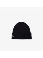 LACOSTE Unisex Ribbed Wool Beanie