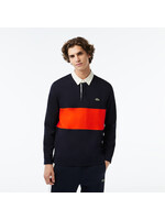 LACOSTE Men's Cotton Colorblock Rugby Polo