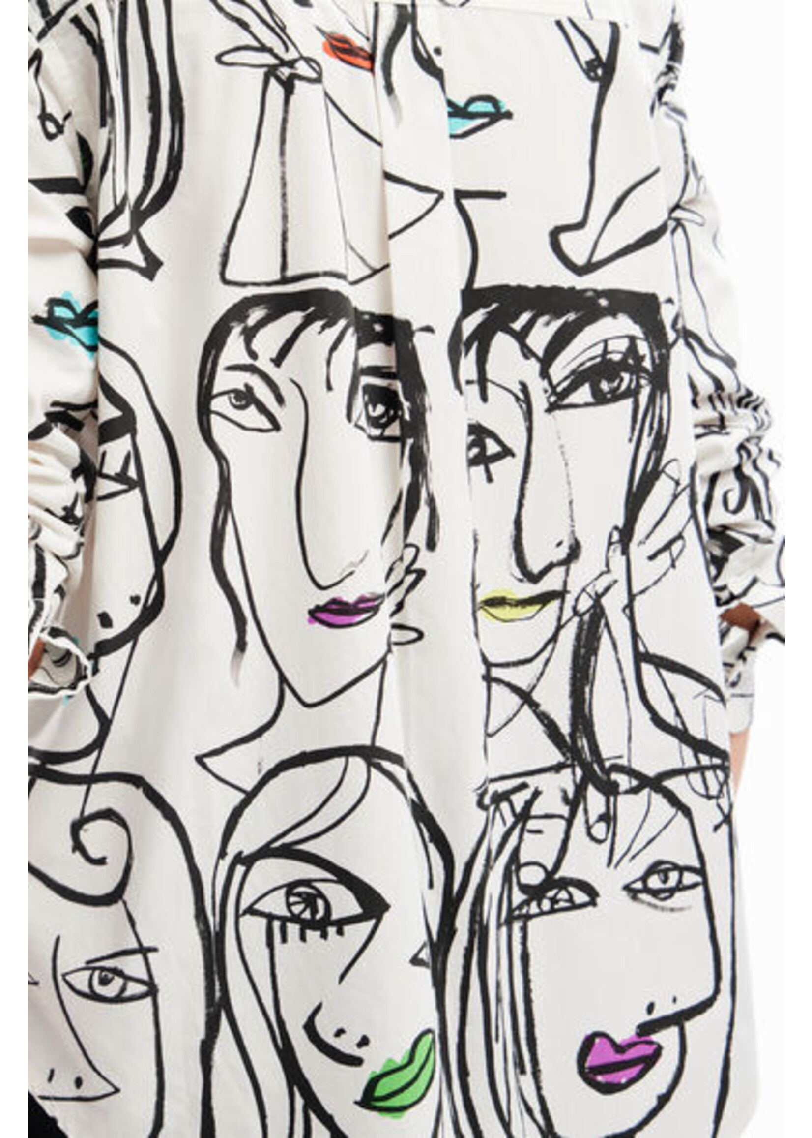 DESIGUAL Women's arty faces shirt