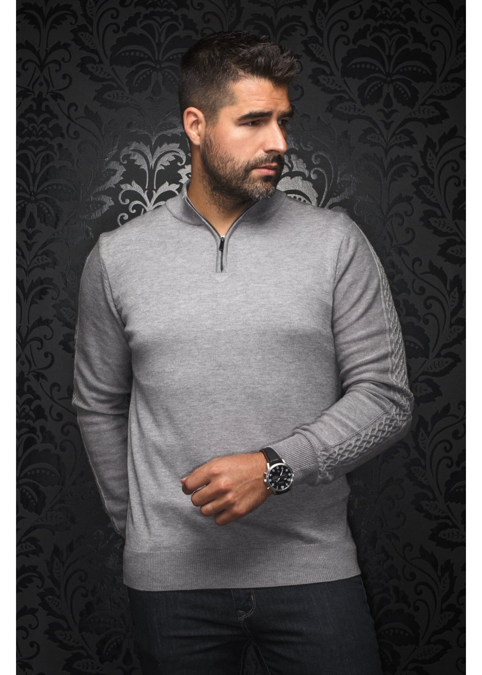 AU NOIR MERINO WOOL SWEATER | MESTA, MEDIUM GREY