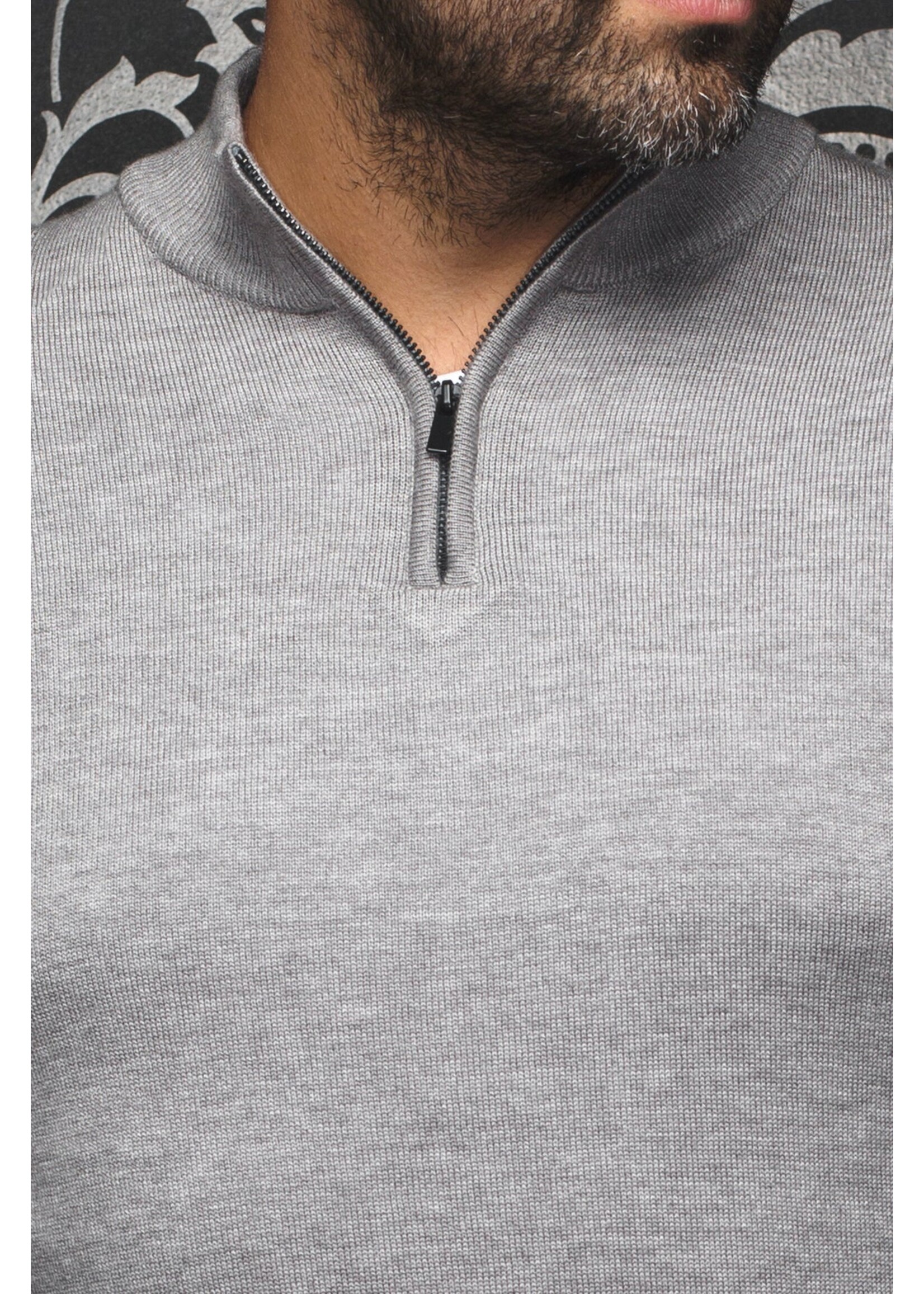 AU NOIR MERINO WOOL SWEATER | MESTA, MEDIUM GREY