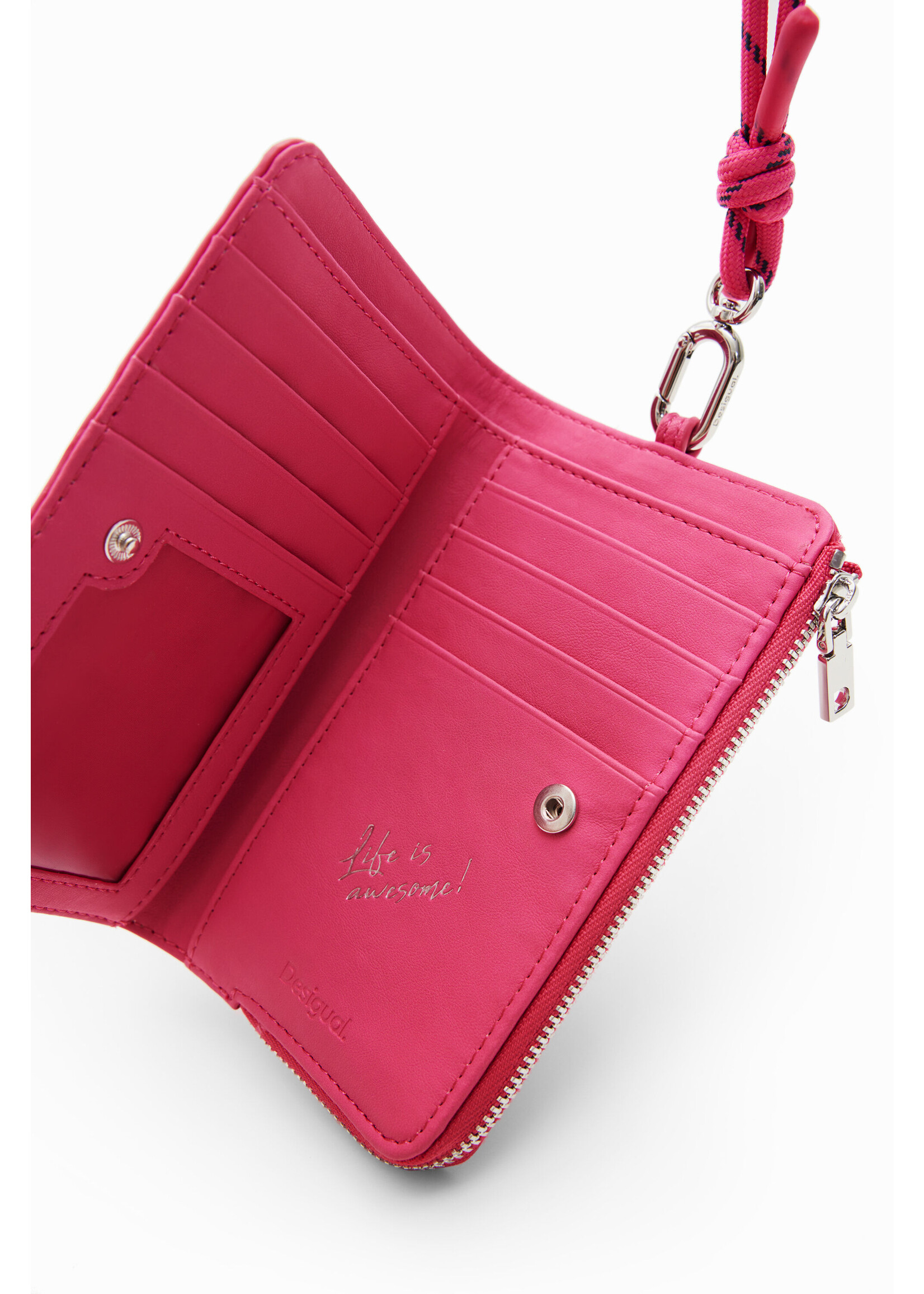 DESIGUAL Women's medium wallet with shoulder strap