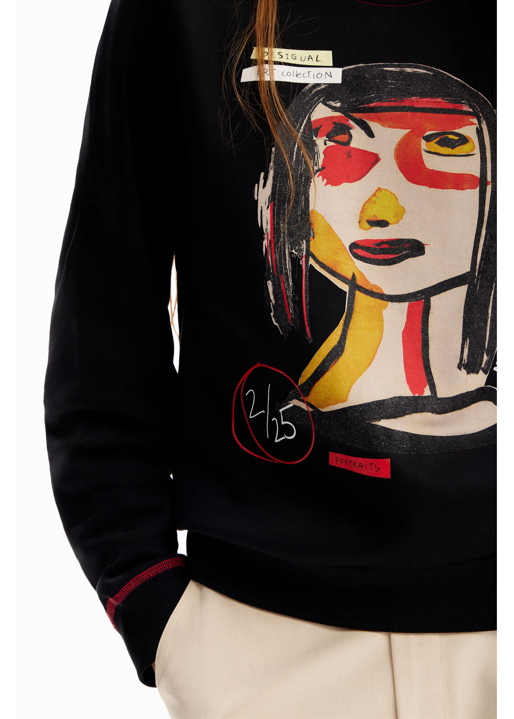 DESIGUAL Women's arty face sweatshirt