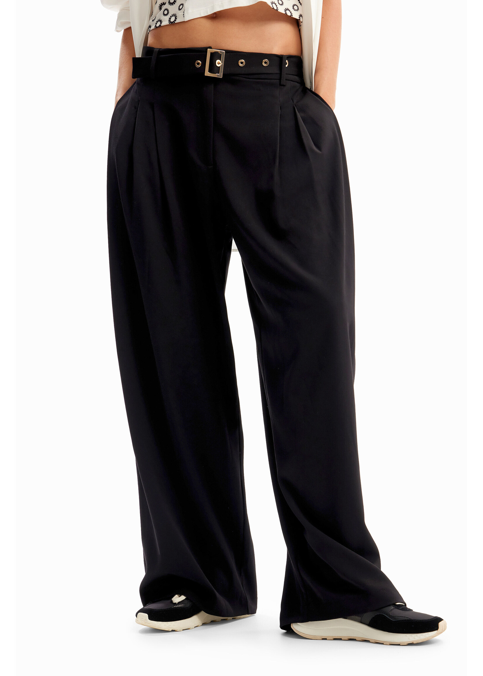 DESIGUAL Pantalon tailleur ample-Femme
