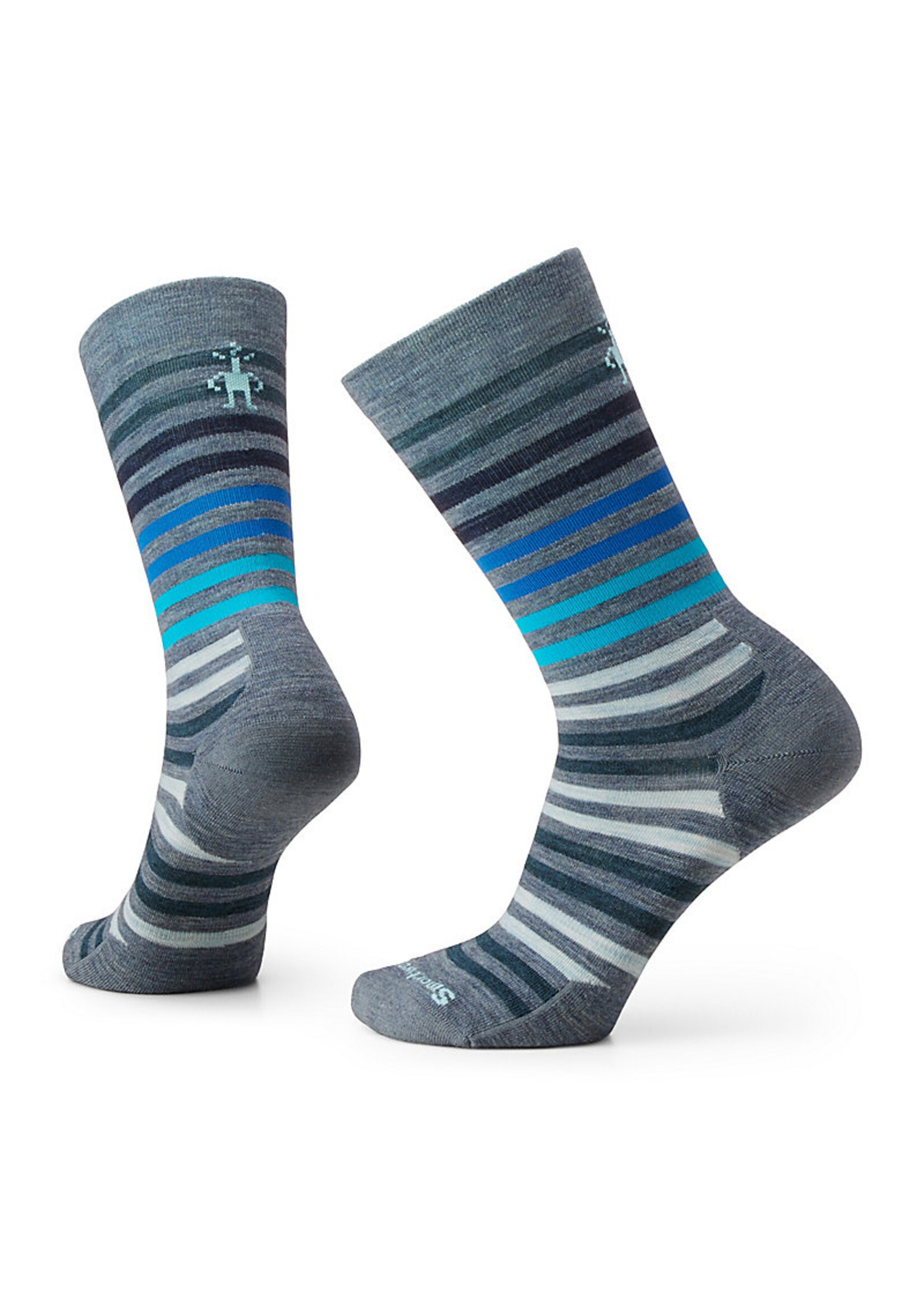 SMARTWOOL Everyday Spruce Street Crew Socks-Lifestyle Socks LIFESTYLE PEWTER BLUE