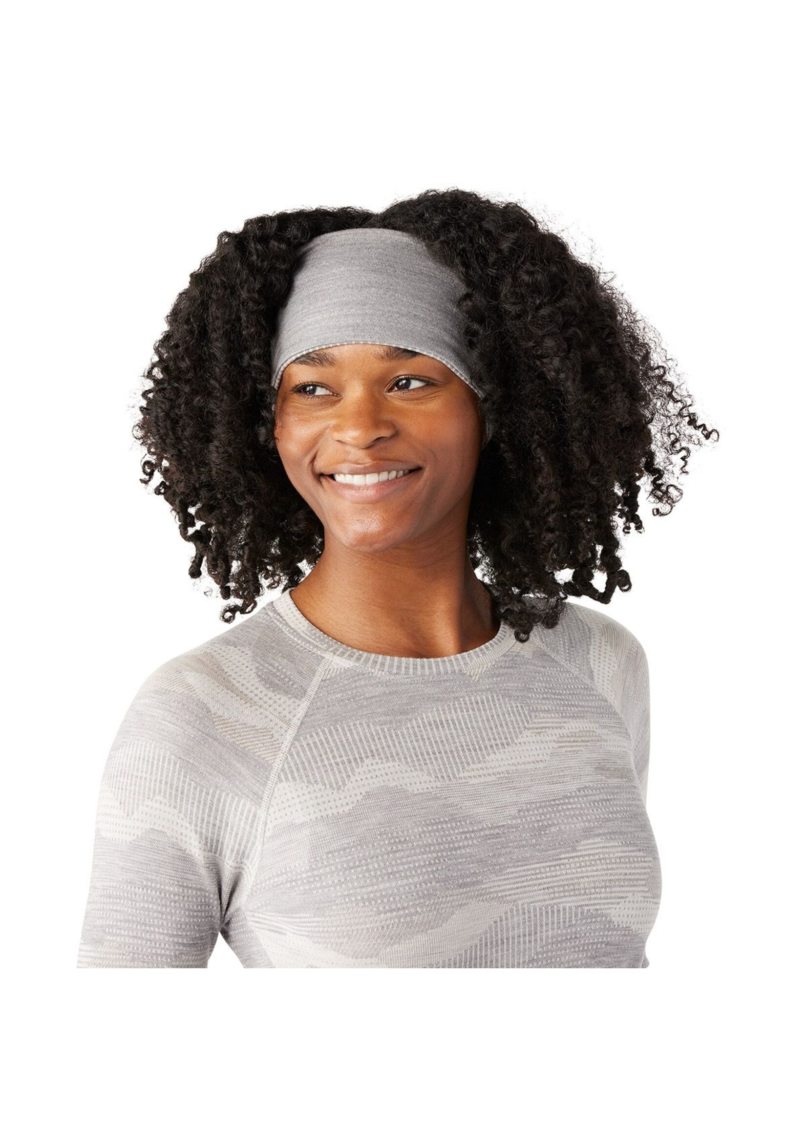 SMARTWOOL Thermal Merino Reversible Headband-Light Gray Mountain Scape