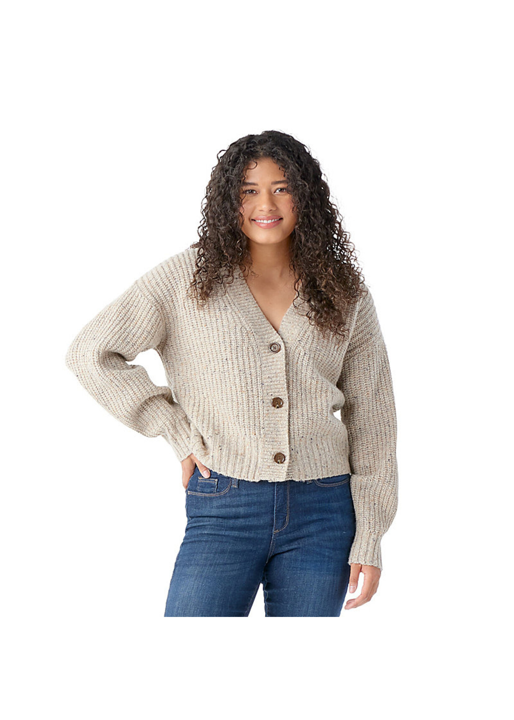 SMARTWOOL Women's Cozy Lodge Cropped Cardigan Sweater-Oat heather