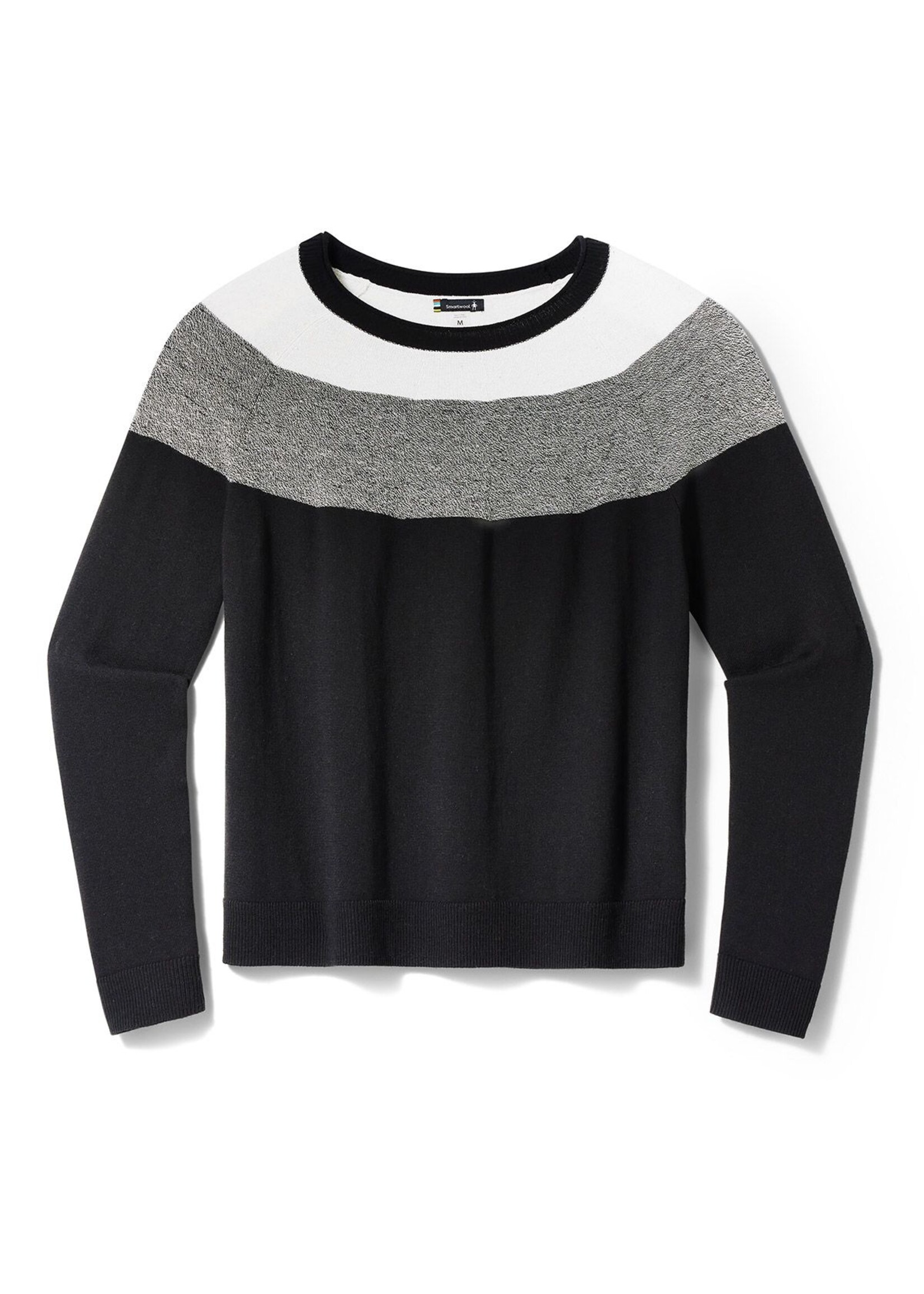 SMARTWOOL Women's Edgewood Colorblock Crew Sweater-Black