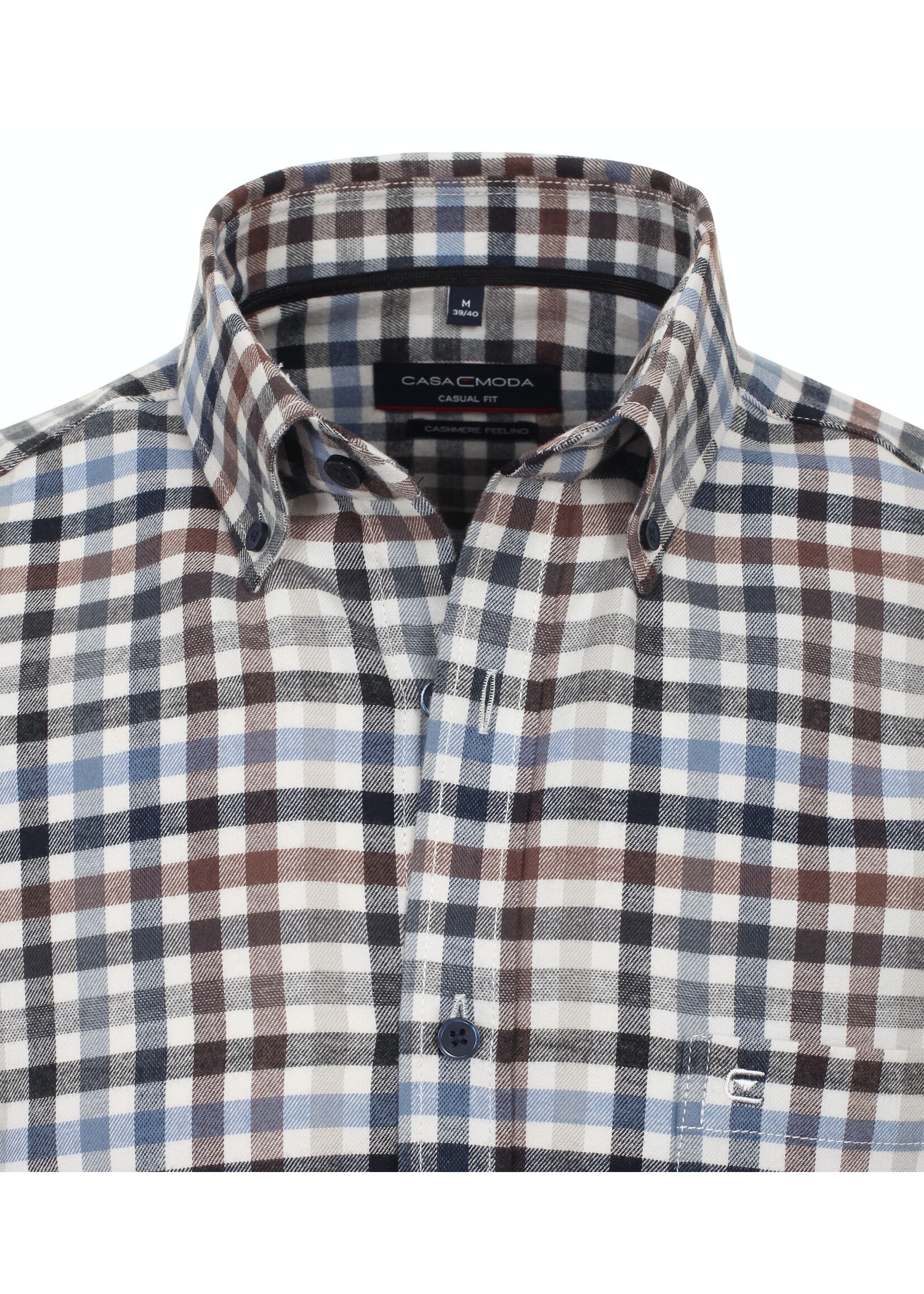 CASA MODA Men's classic flannel button down shirt