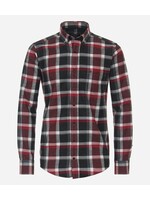 CASA MODA Chemise en flanelle avec touché cachemire Rouge vin-Homme