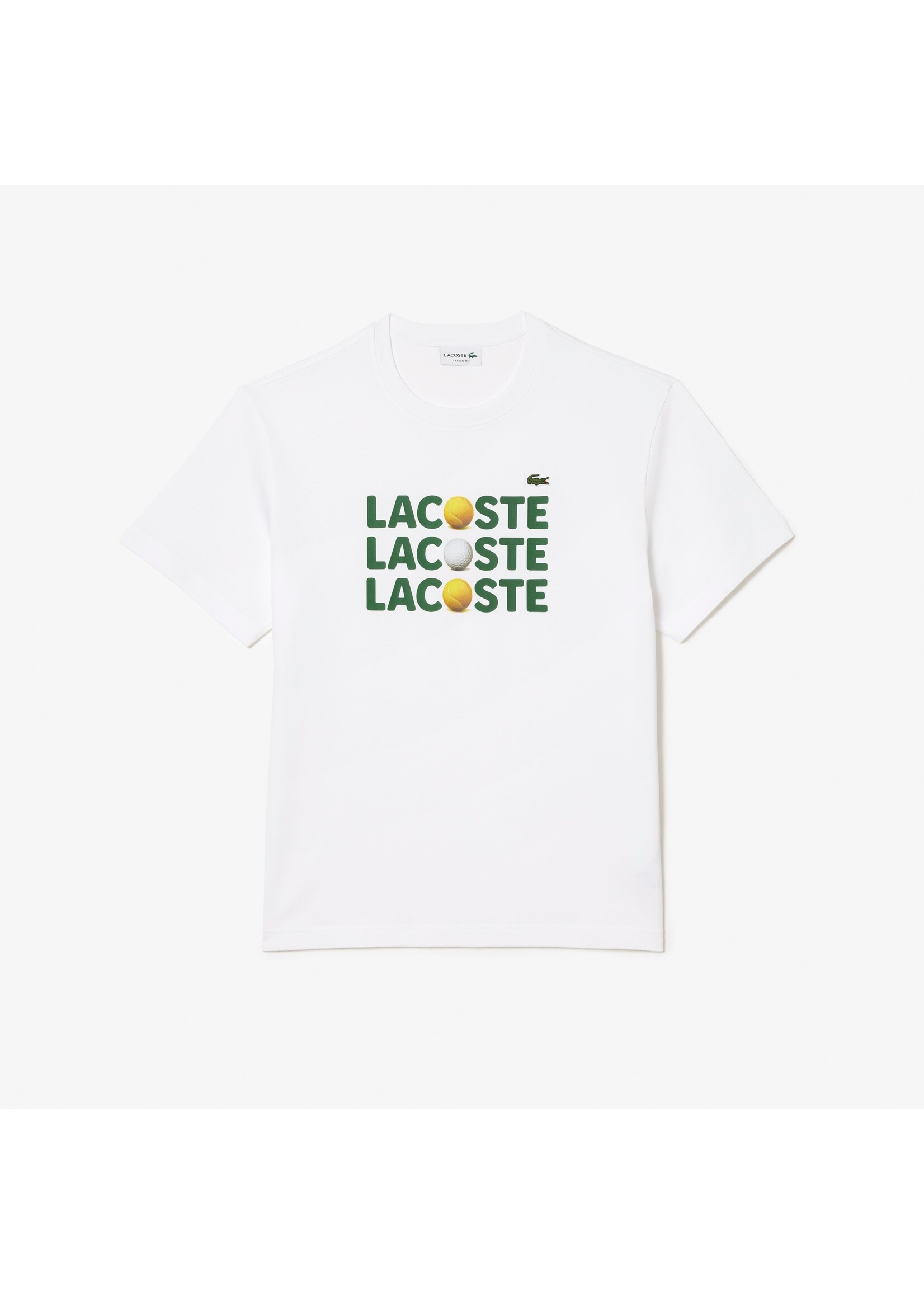 LACOSTE T-shirt en jersey avec logo Lacoste Tennis/Golf-BLANC