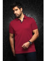 AU NOIR Chandail polo pour homme Eagle-CABERNET