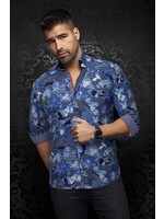 AU NOIR Chemise extensible pour homme Avalon-MARINE