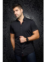 AU NOIR Men's stretch short sleeves shirt-DIVENERE