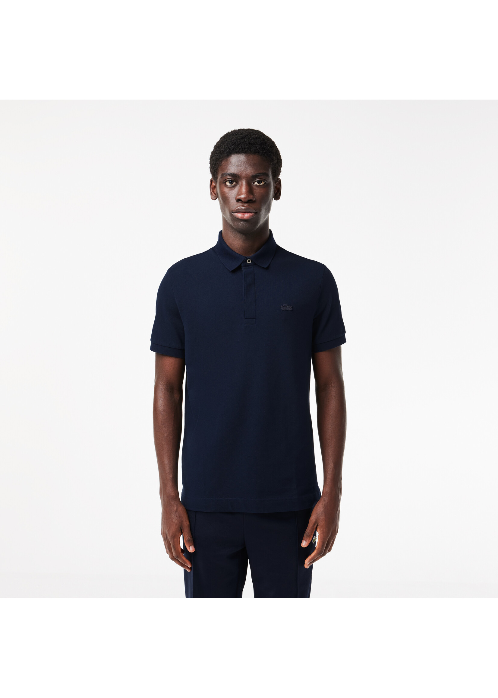 LACOSTE Polo Smart Paris en piqué de coton stretch pour homme-MARINE