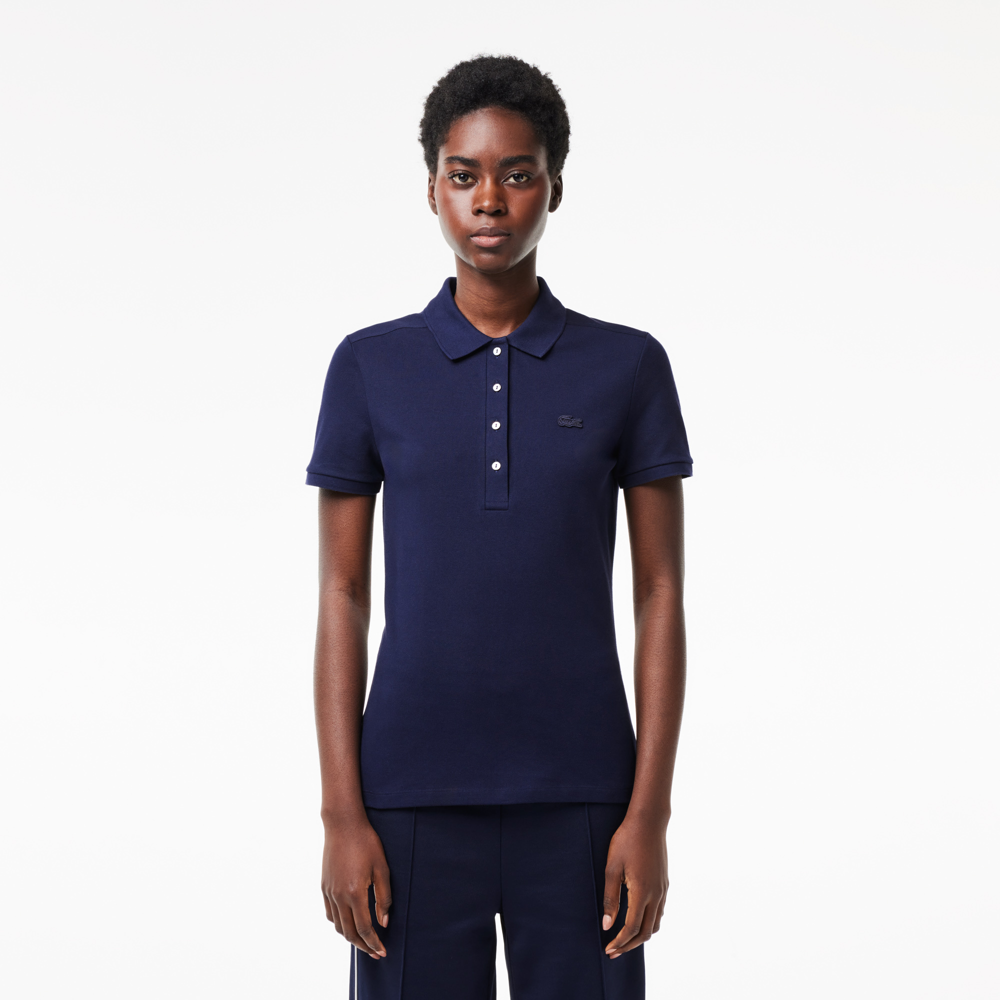 L.12.D SLIM FIT STRETCH MINI PIQUÉ POLO SHIRT - Lacroix