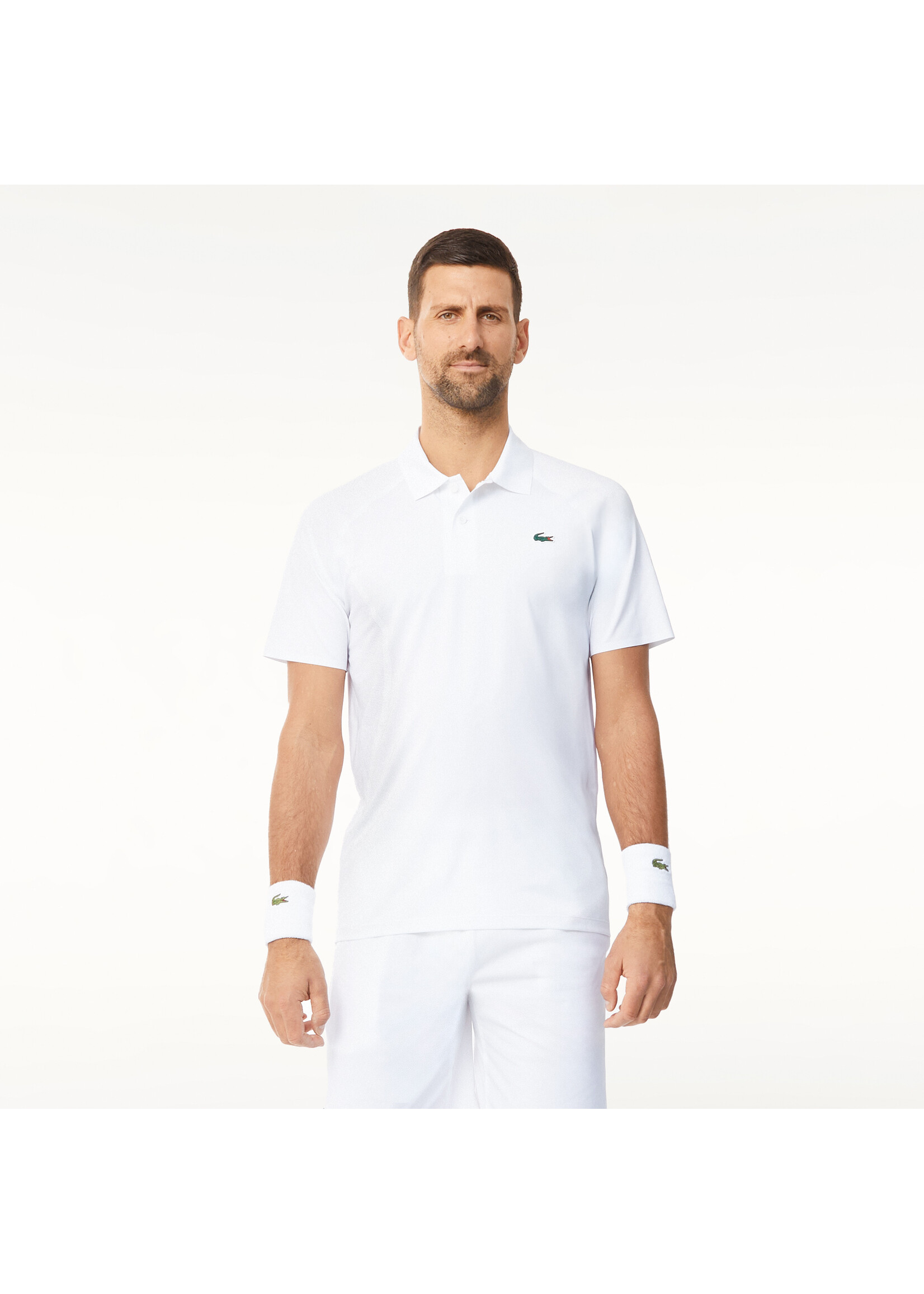 LACOSTE Polo ultra-dry Édition Spéciale Novak Djokovic-BLANC