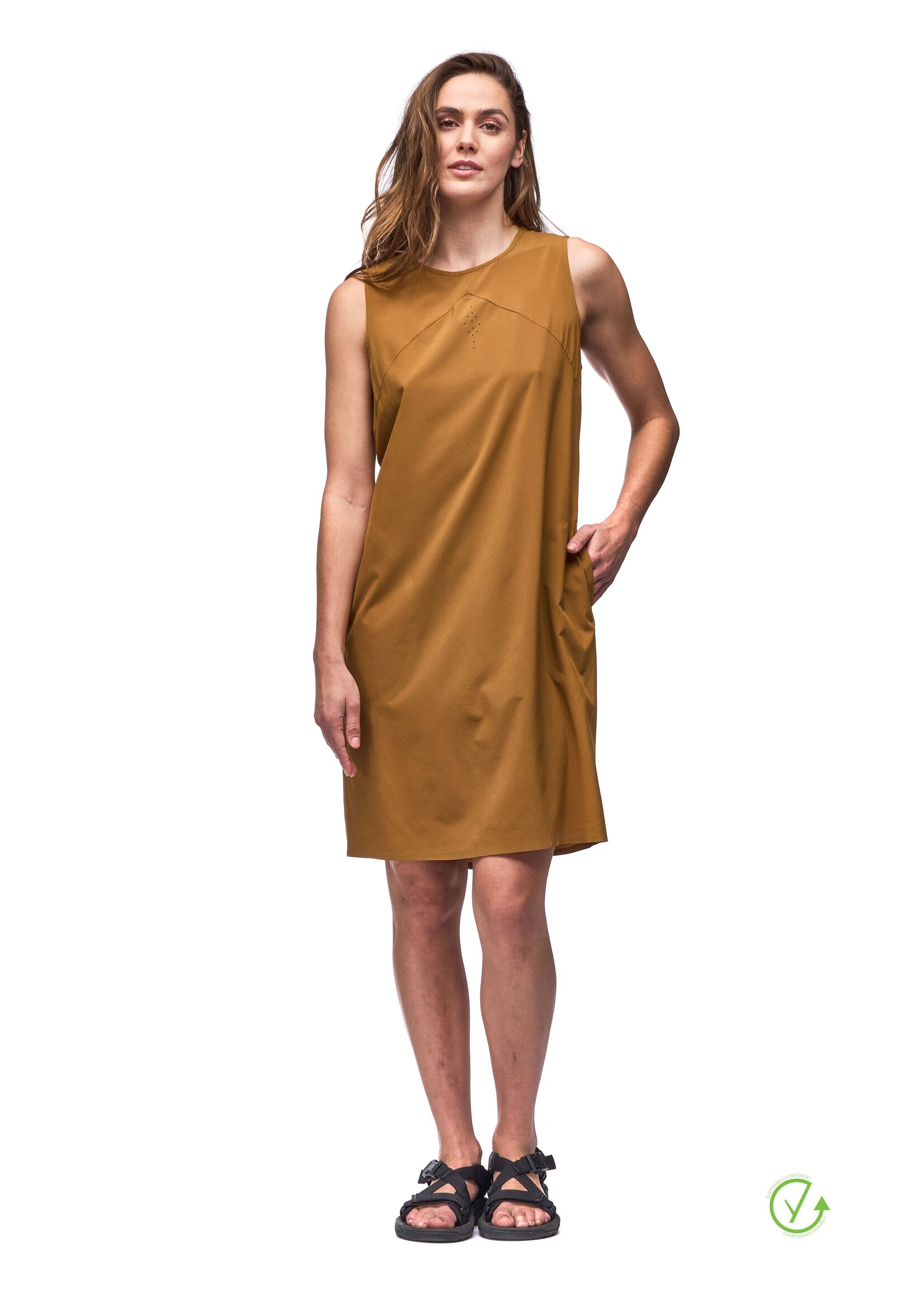 INDYEVA Robe débardeur tissée léger Bronze-LIEVE