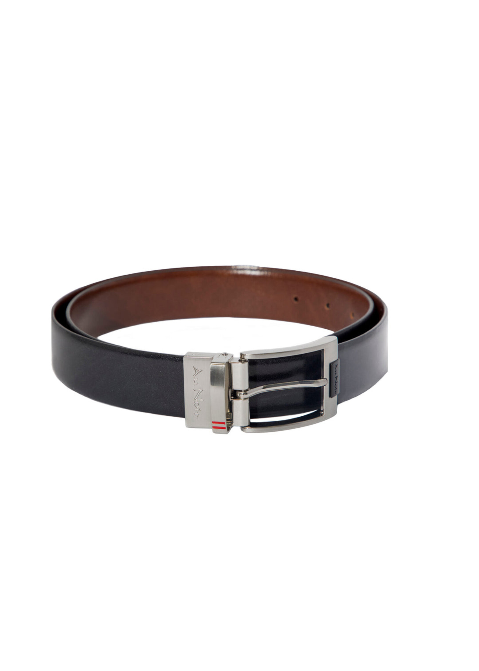 AU NOIR Men's reversible belt with brushed nickel buckle-DESOTO