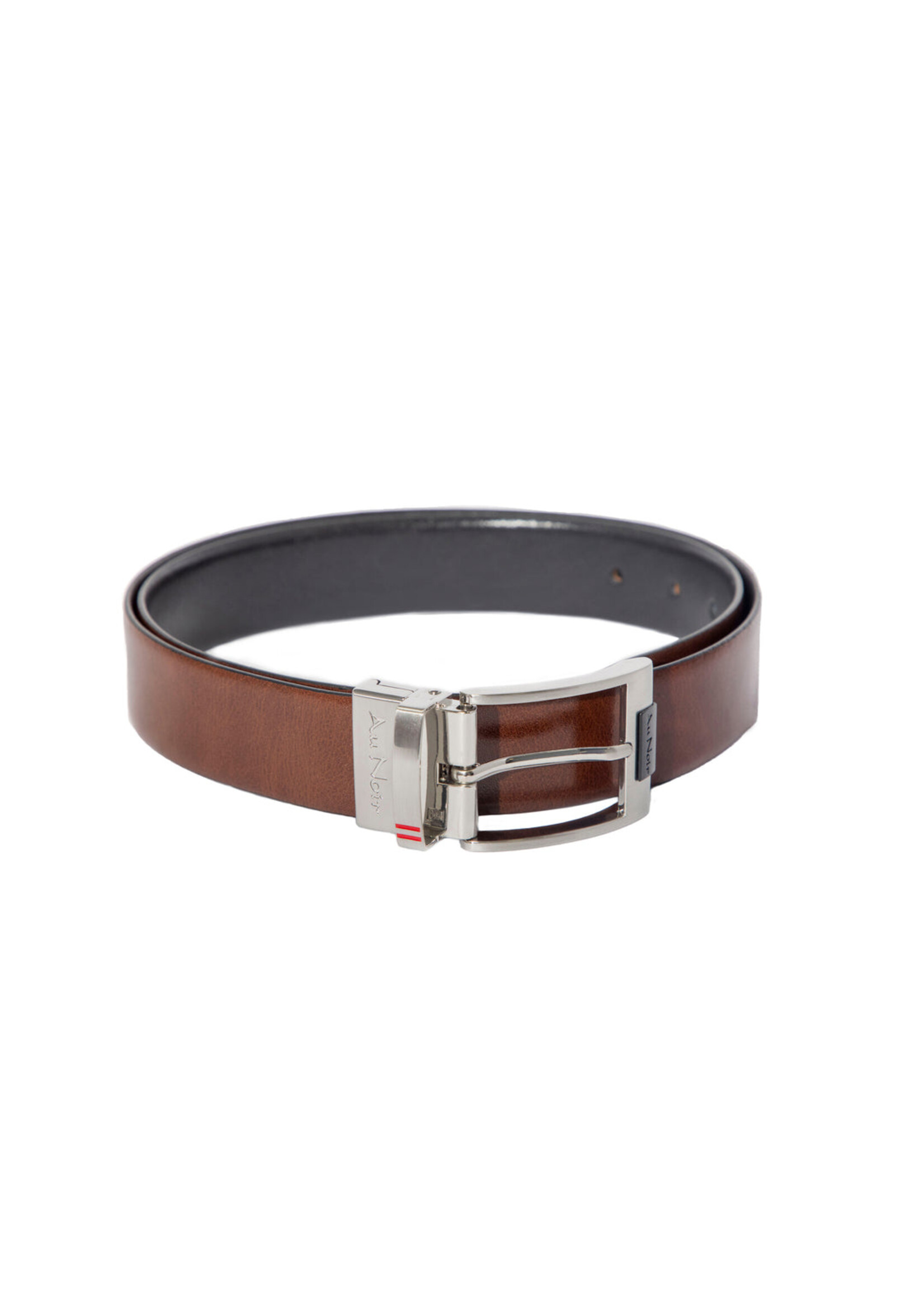 AU NOIR Men's reversible belt with brushed nickel buckle-DESOTO