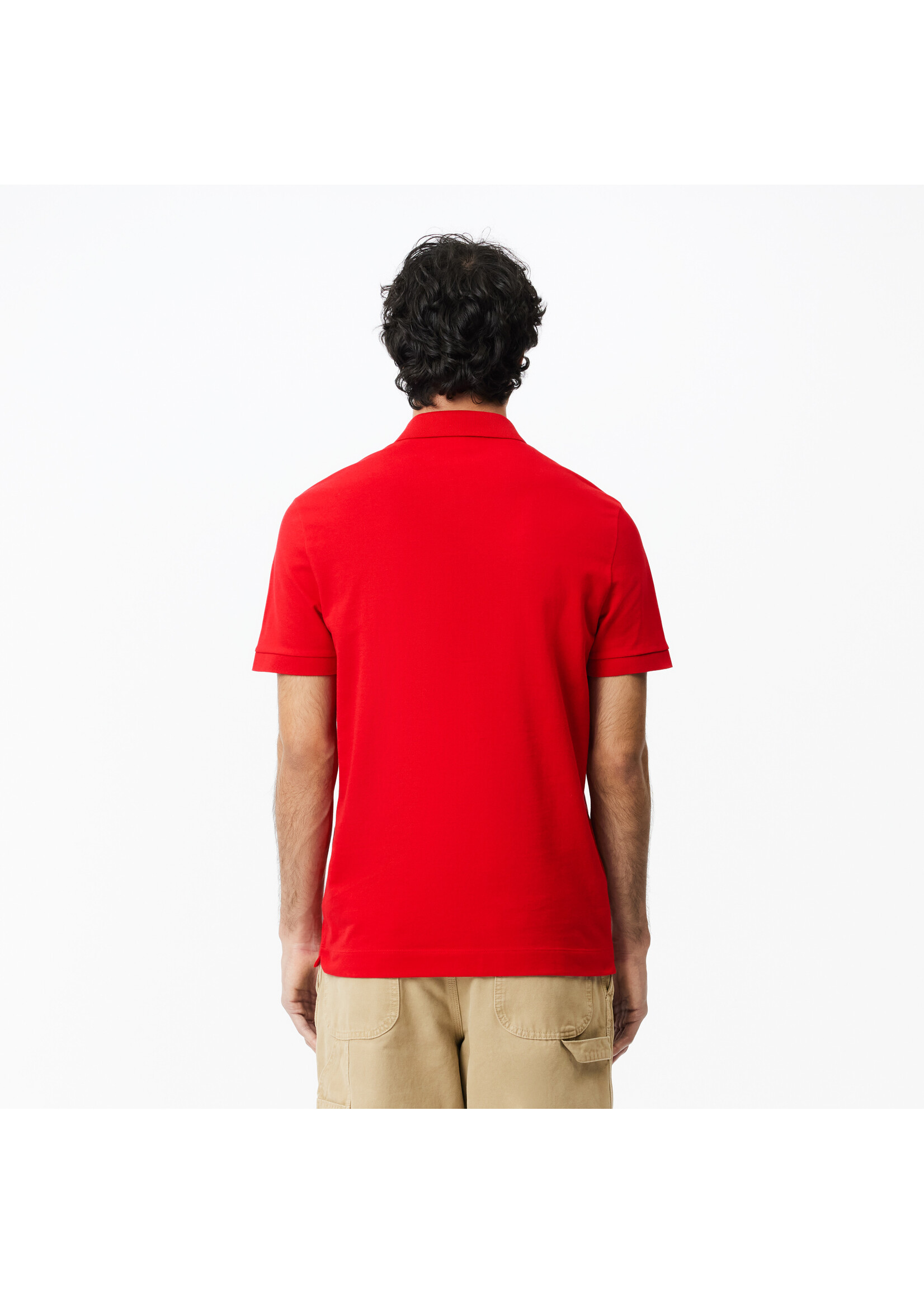 LACOSTE Polo Smart Paris en piqué de coton stretch pour homme-ROUGE